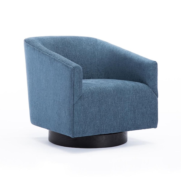 Unbranded Geneva Cadet Blue Wood Base Swivel Chair