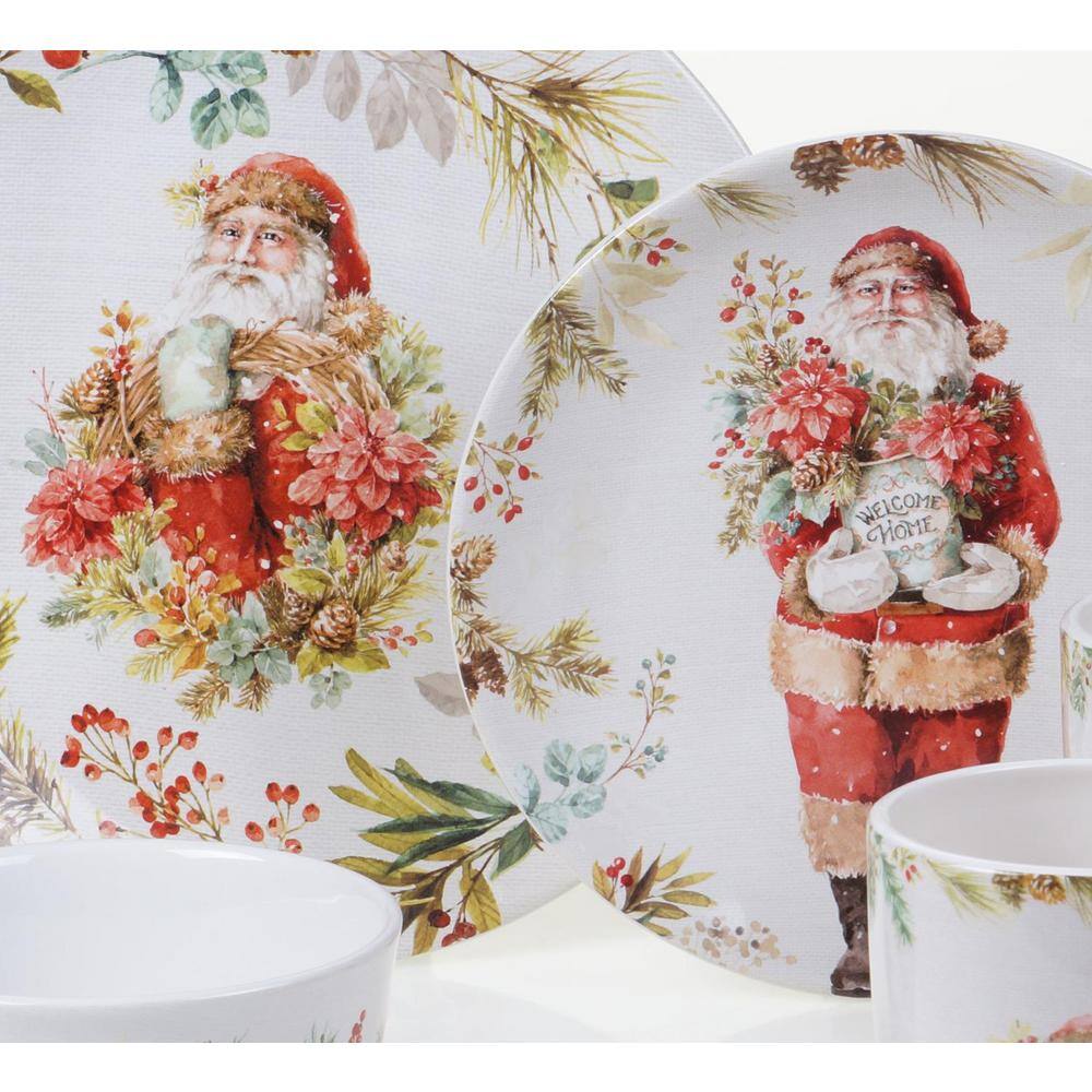 22oz Red and White Ceramic Christmas Mugs Set of 4