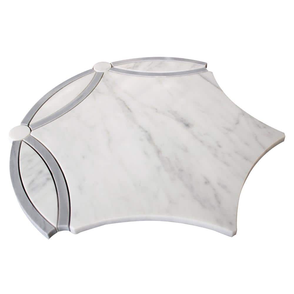 Carrara White Polished Marble Mosaic Tile for Floors and Walls