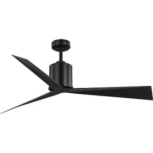 Paso 60 in. Indoor/Outdoor Black Industrial Ceiling Fan with Remote Included for Living Room and Bedroom