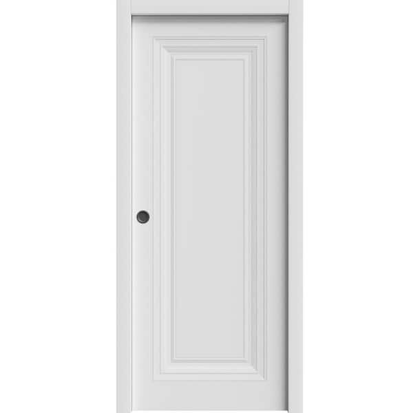 7111 18 in. x 84 in. Sold Core White Color Wood Sliding Door