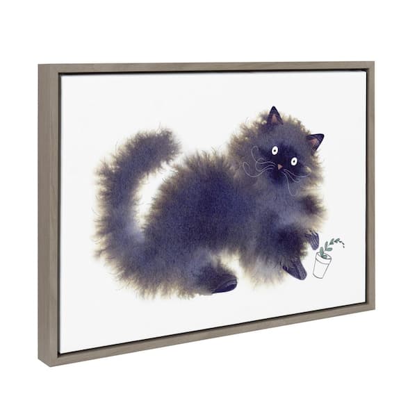 Kate and Laurel Sylvie Green Thumb Framed Canvas by Faryn Hughes (Set of 1) Animal Art Print 18.00 in. x 24.00 in.