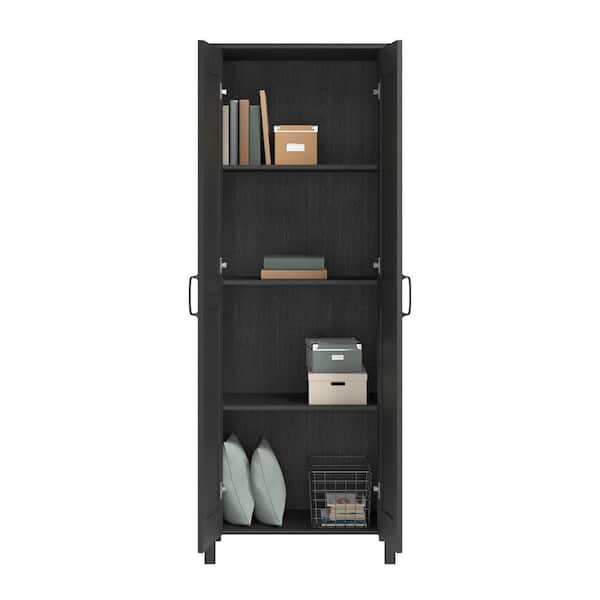 SAUDER Select Raven Oak Accent Storage Cabinet with 2-Doors 433243