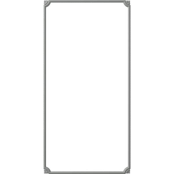 Ekena Millwork 13.35 Sq. Ft Unfinished Polyurethane Bradford Leaf Panel Moulding Kit (Single Panel)