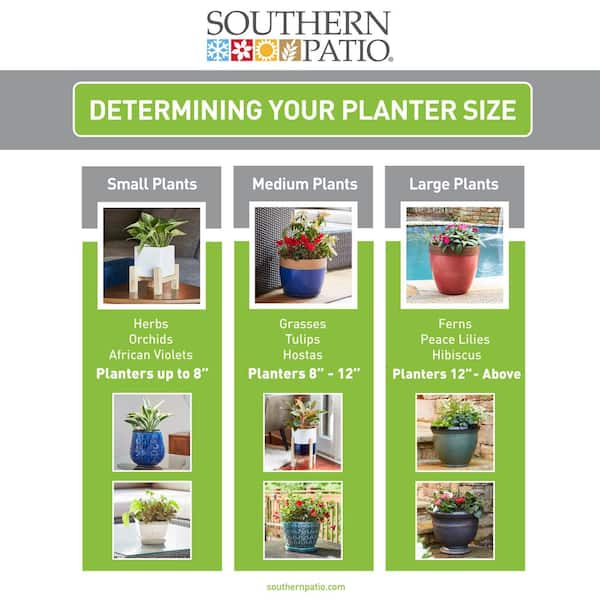 Pot Salinas 2-Tone Tall Planter Med 14x21 Asst