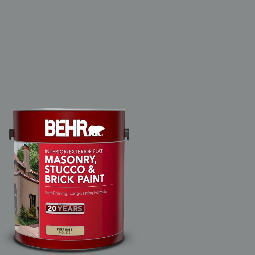 1 gal. #N460-5 Slate Rock Flat Interior/Exterior Masonry, Stucco and Brick 