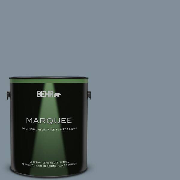 BEHR MARQUEE 1 gal. #MQ5-20 Cold Steel Semi-Gloss Enamel Exterior Paint & Primer