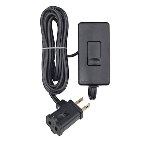 Table Top Plug In Lamp Dimmer for Dimmable LED, Halogen and Incandescent Bulbs - Black TBL03-10E