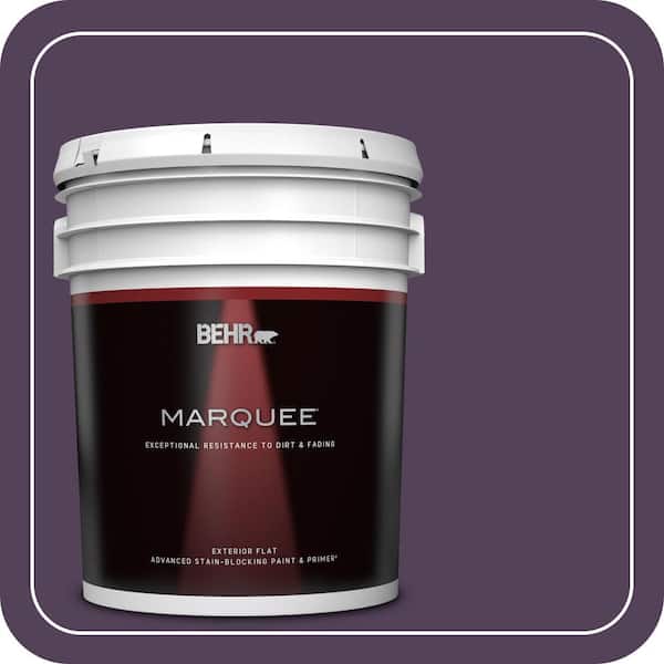 BEHR MARQUEE 5 gal. #S-H-680 Purple Bloom Flat Exterior Paint & Primer