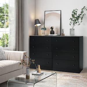 4-Drawer Black Chest of Drawers Dresser with Large Drawer 29.9 in. W x 15.7 in. D x 37.4 in. H