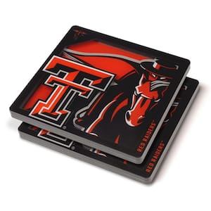 NCAA Texas Tech Red Raiders 3D Logo Series Multi-Colored Coasters
