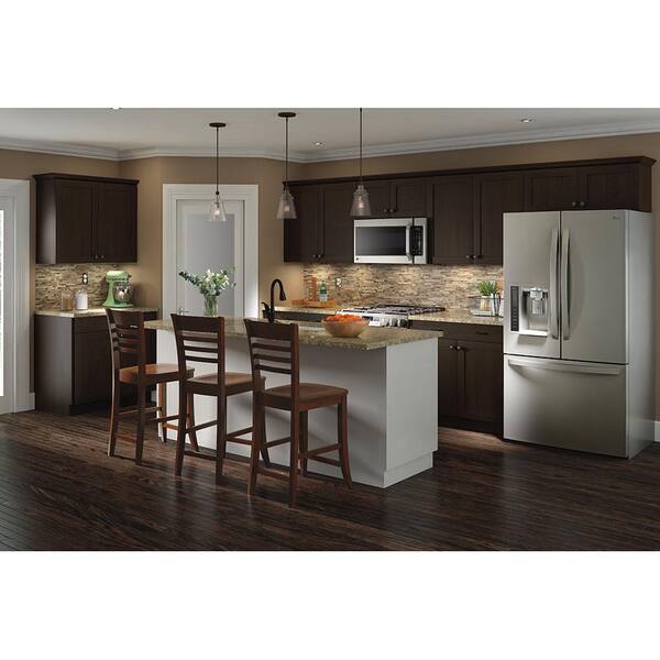 Edson Shaker Assembled 27x36x12.5 in. Wall Cabinet in Dusk