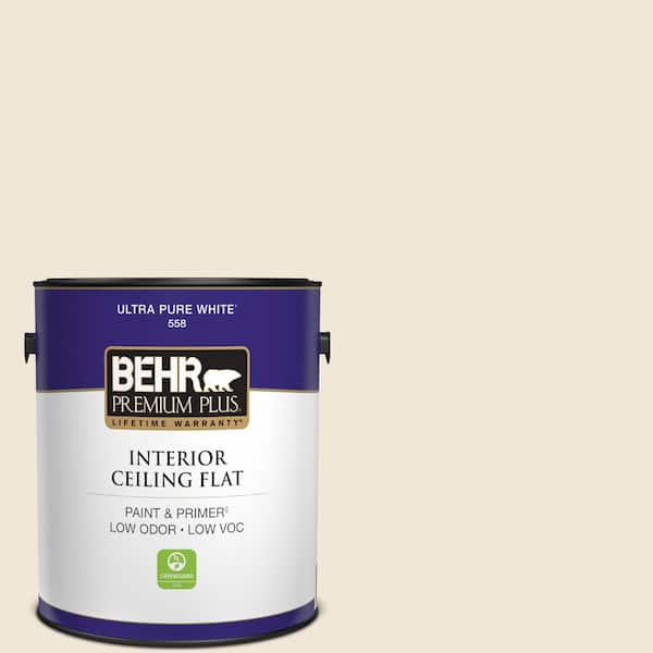 BEHR PREMIUM PLUS 1 gal. #HDC-NT-03 Chenille Spread Ceiling Flat Interior Paint