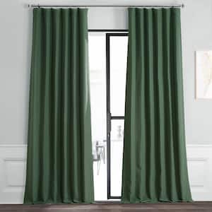 Pine Forest Green Rod Pocket Blackout Curtain - 50 in. W x 108 in. L (1 Panel)