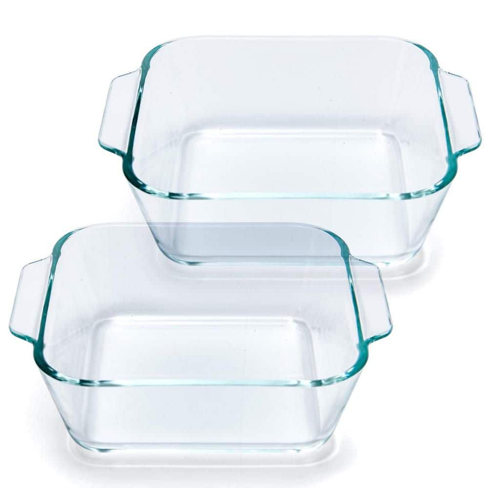 5 in. Glass Casserole Dishes with Prep Bowls for Microwaveable Cookware, Air Fryer and Square Egg, Clear (2-Pack) price history on PriceWatchPro