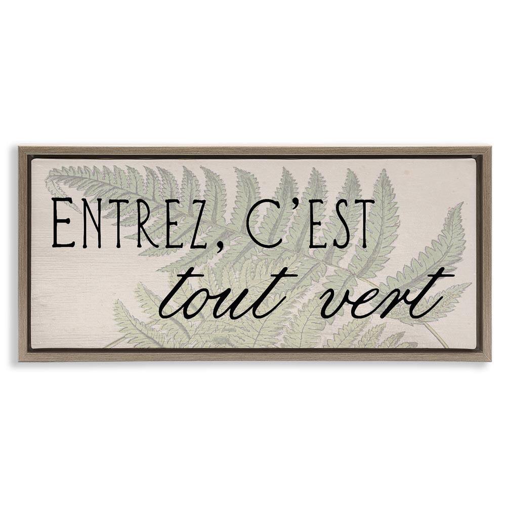 French It's All Green by Lil' Rue Brown Floater Frame Typography Graphic Art Print 31 in. x 15 in. price history on PriceWatchPro