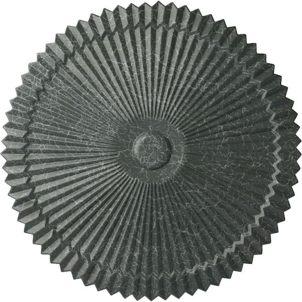 Ekena Millwork 24" x 3" Shakuras Urethane Ceiling Medallion (Fits Canopies upto 5"), Athenian Green Crackle