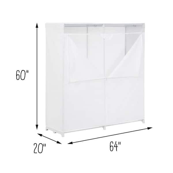 Zimtown 62 Portable Closet Storage Organizer Clothes Wardrobe Shoe Rack  Shelves Beige - zimtown