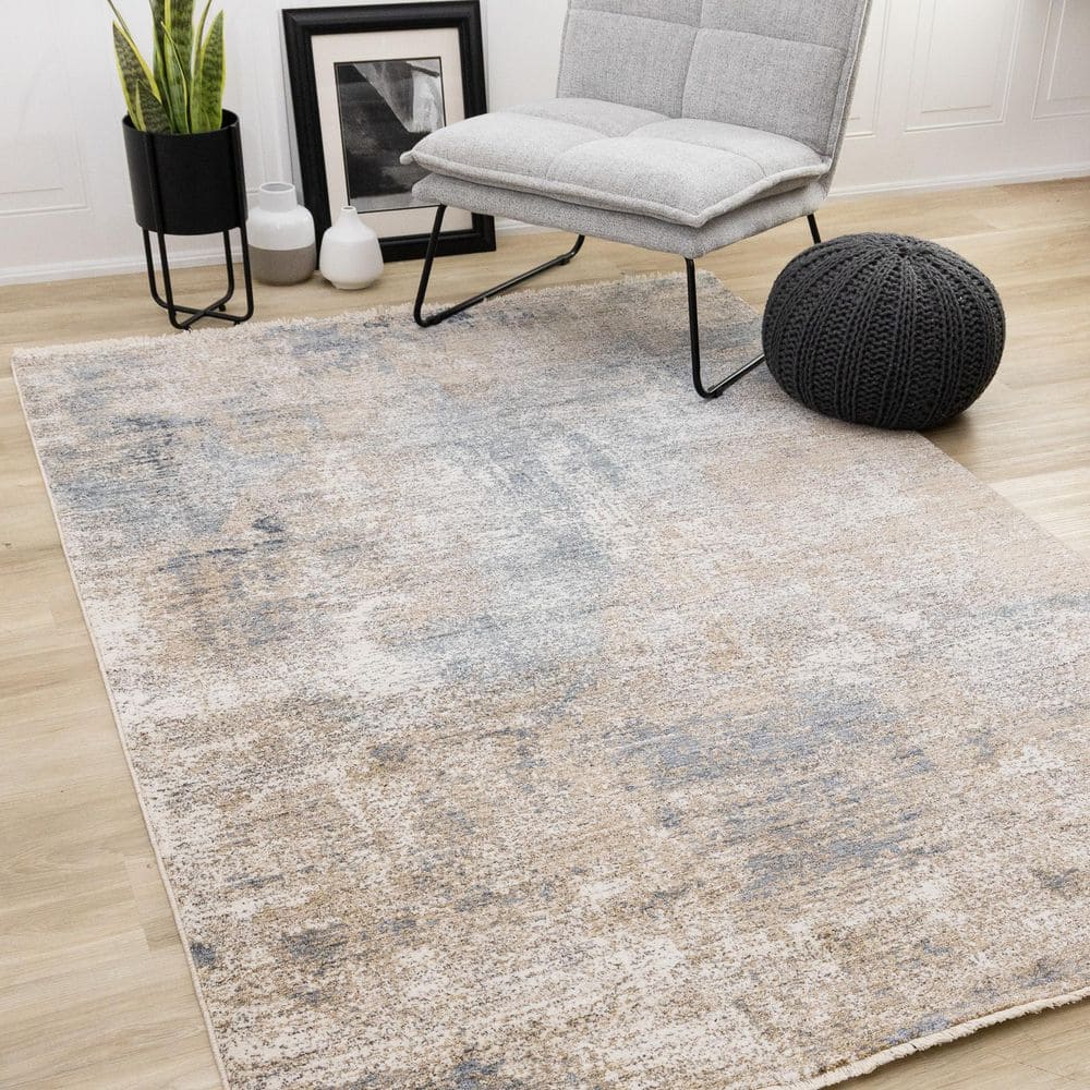 Orenda Collections 5 ft. x 8 ft. Beige Distressed, Organic Indoor Area Rug price history on PriceWatchPro