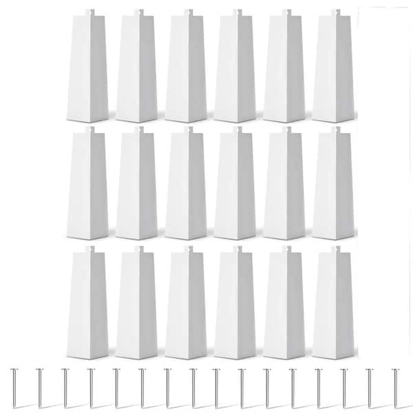 8 in. x 2.5 in. 16-Piece Aluminum Corner Siding, Outside White Smooth Vinyl Siding for Mobile Home House Exterior