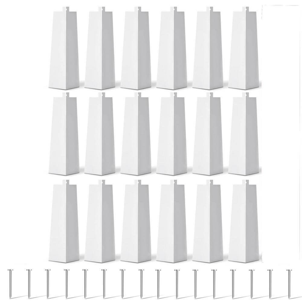 8 in. x 2.5 in. 16-Piece Aluminum Corner Siding, Outside White Smooth Vinyl