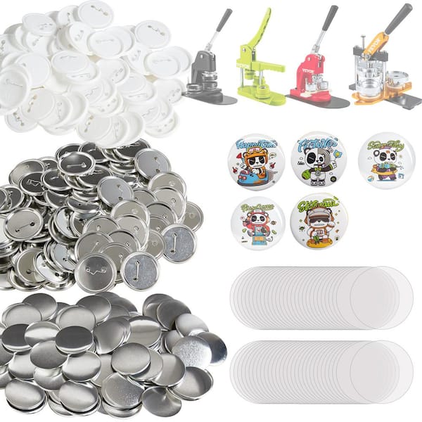 2.25 in. (58mm) Button Badge Parts Supplies for Button Maker Machine 500 Sets