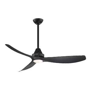 Levanto 52 in. LED Indoor/Outdoor Matte Black Ceiling Fan with Light