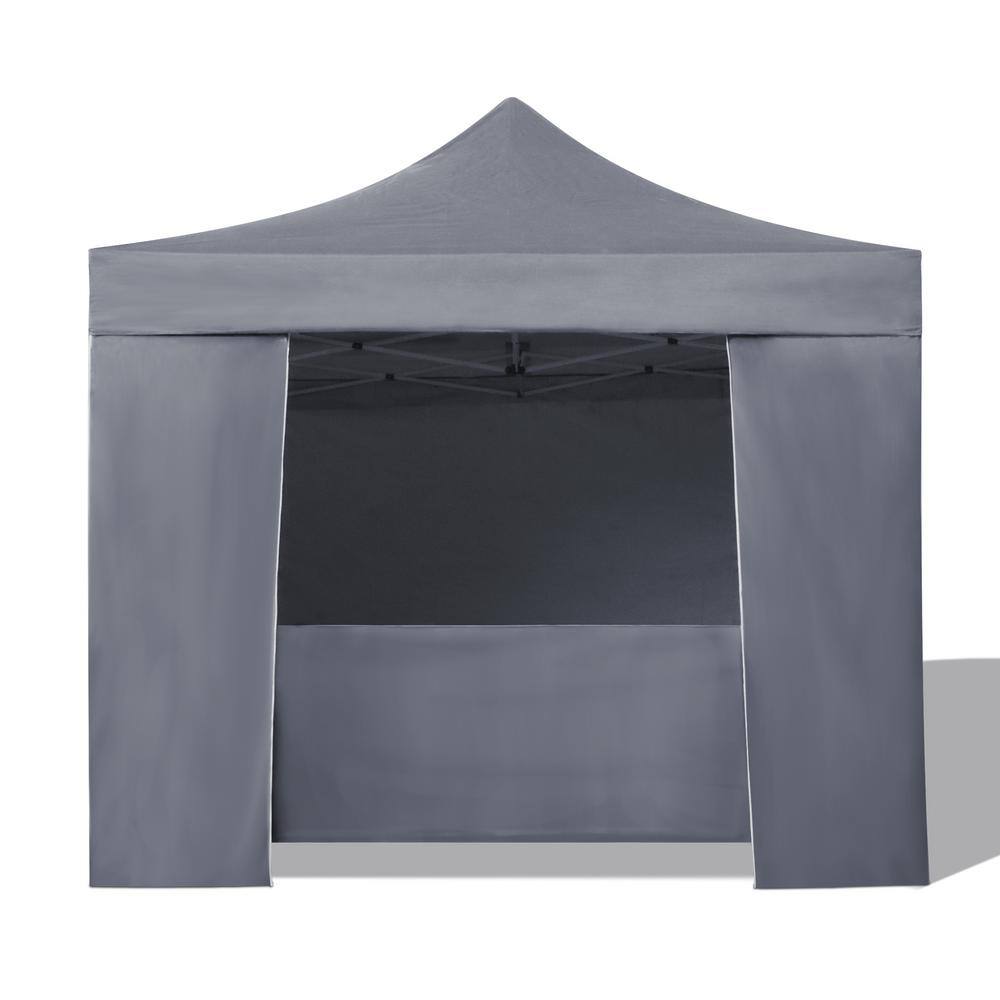 ●TWOMP Zeus & Ruta 10 ft. x 10 ft. Gray Outdoor Pop Up Sidewall