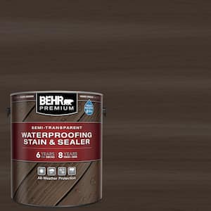 1 gal. #ST-105 Padre Brown Semi-Transparent Waterproofing Exterior Wood Stain and Sealer