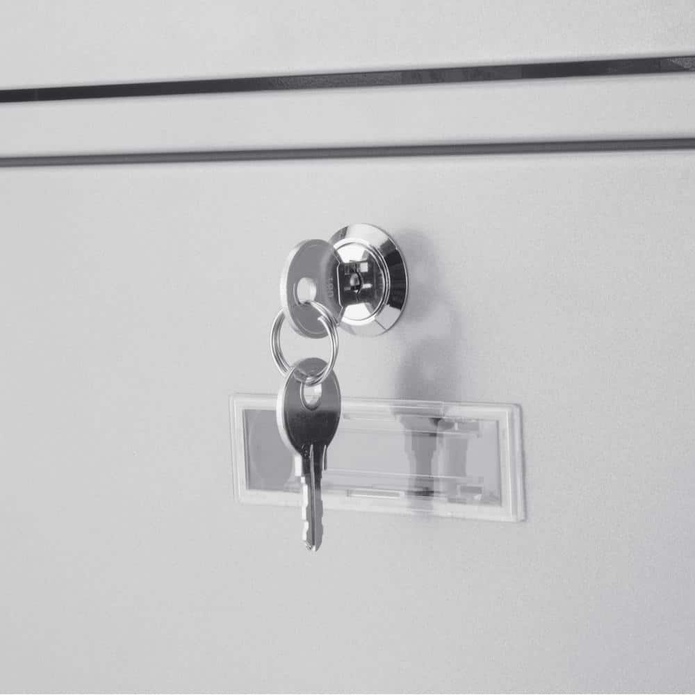 Gray Steel Medium Lockable Wall Mount Mailbox