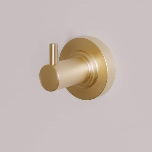 SIGNATURE HARDWARE Lexia J-Hook Robe/Towel Hook in Brushed Gold