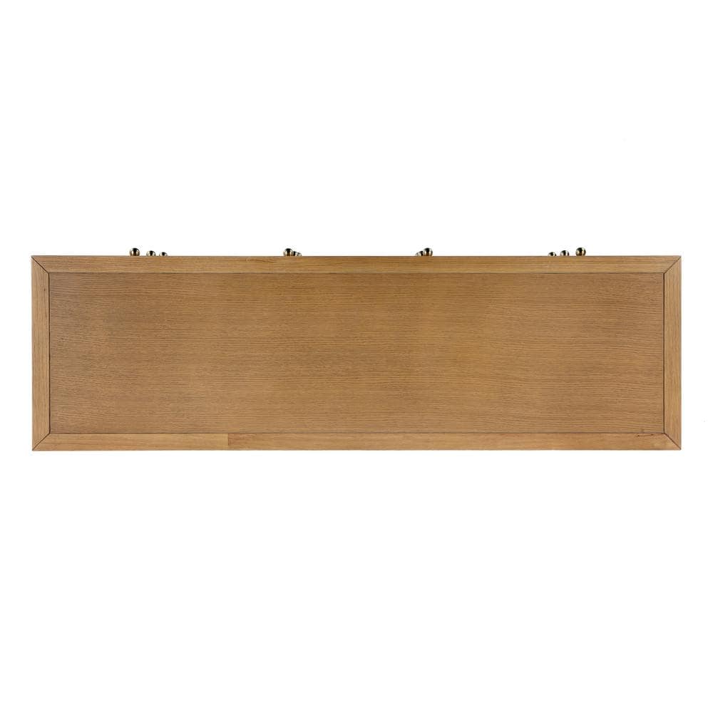 Celine Natural Wood 6-Drawer Wide Dresser