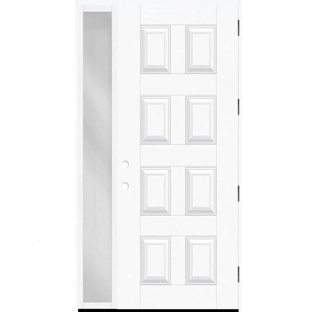Regency 61 in. x 96 in. 8-Panel LHOS Unfinished Mahogany Fiberglass Prehung Front Door with 16 in. SL with 6-9/16 Jamb price history on PriceWatchPro