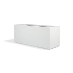 Milan Tall 46 in. x 17 in. White Composite Trough