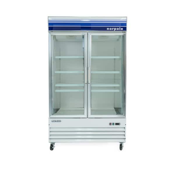 Norpole Commercial 29 cu. ft. Glass Door Merchandiser Refrigerator in White