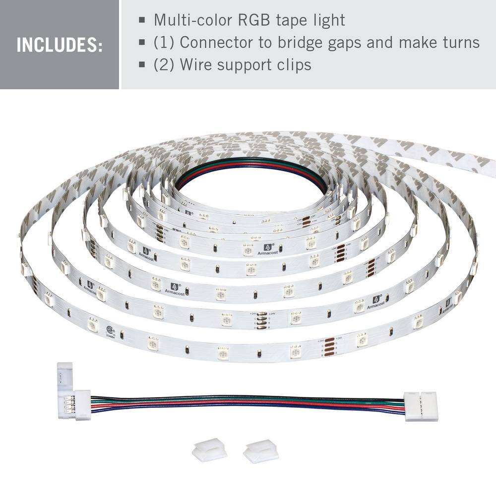 8ft Multi-Color RGB LED Tape Light with 30 LEDs per Meter