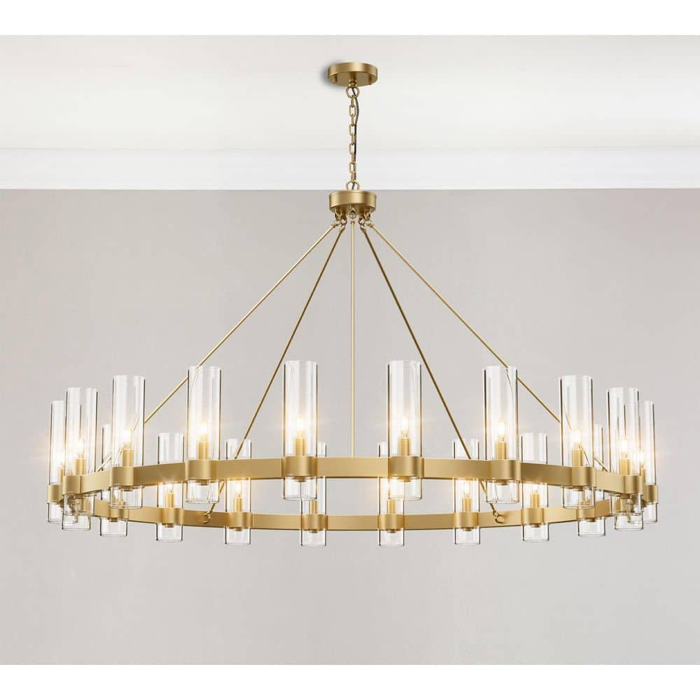 DEGUY DIJON ヴィンテージ ラムヘッド バングル 雄羊ゴールドカラー YUYI Modern Chandelier 60 in. 20-Light Gold Wagon Wheel Chandelier