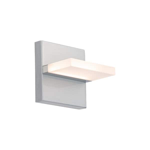 WAC Lighting Oslo 5 in. Brushed Aluminum Indoor and Outdoor Hardwired Wall Light 3000K LED