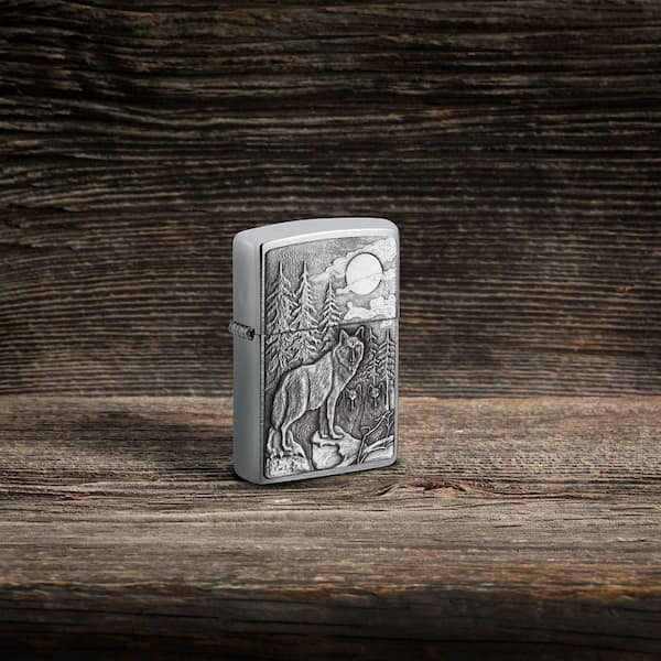 Zippo Timberwolves Brushed Chrome Pocket Lighter 20855 - The Home