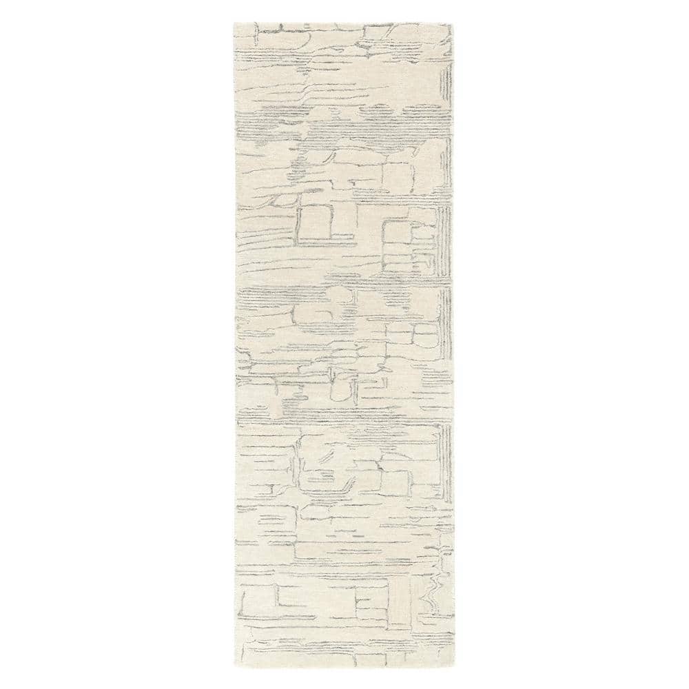 Remi Beige and Blue Hand-Tufted Wool Abstract Area Rug