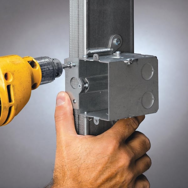 Steel City 1-Gang 20 cu. in. New Work Adjustable Metal Electrical Wall ...
