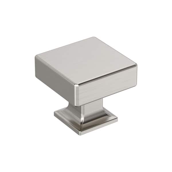 Lintel 1-1/4  in. (32mm) Length Satin Nickel Classic Square Cabinet Knob