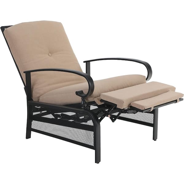 PHI VILLA Metal Adjustable Relaxing Recliner Lounge Chair with Cushion –  AlphaMarts