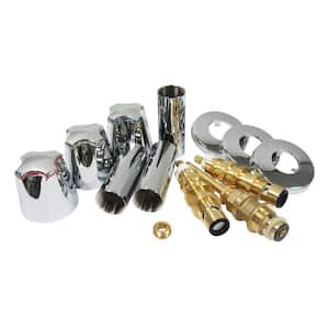 3-Handle Shower Valve Rebuild Kit with Ceramic Stems for Pfister Tub/Shower Faucets Replaces 910-0300 and 910-382