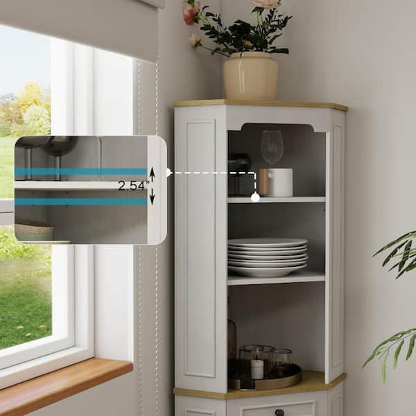 17.71-in W x 17.71-in D x 68.11-in H Freestanding Corner Storage