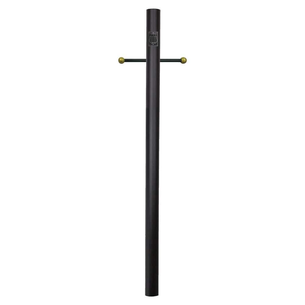 7 ft. Black Outdoor Direct Burial Lamp Post with Cross Arm and Grounded Convenience Outlet fits 3 in. Post Top Fixtures price history on PriceWatchPro