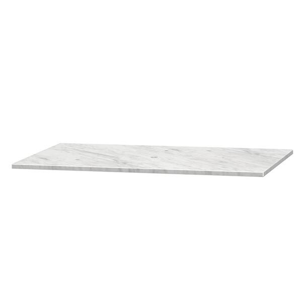 Wyndham Collection Centra 36 in. W x 21.5 in. D Marble Vanity Top in White
