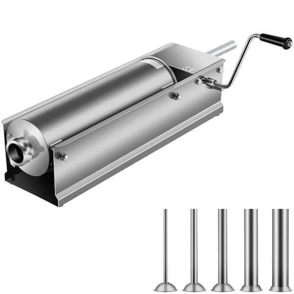 SVOPES Manual Sausage Stuffer 7 L/15 L Dual-Speed Meat Stuffer, Horizontal Design, Food-Grade 304 Stainless Steel
