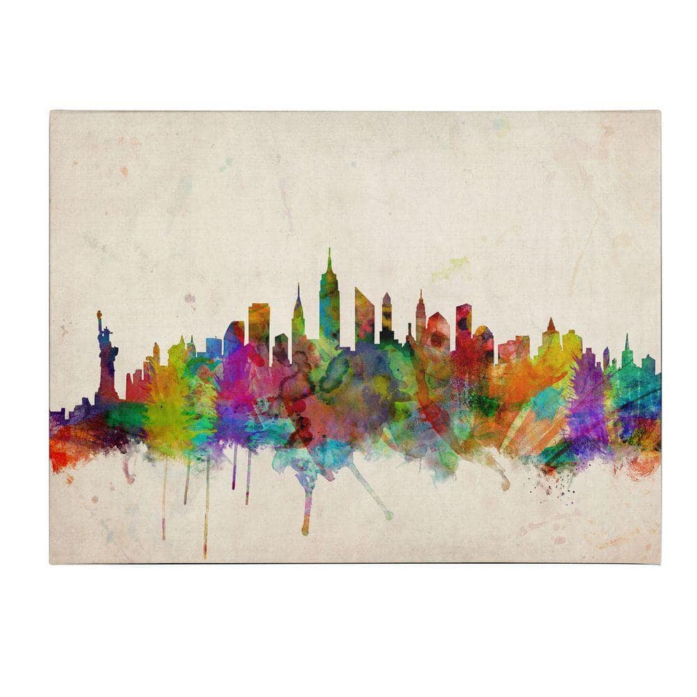 Trademark Fine Art 30 in. x 47 in. New York Skyline Canvas Trademark Fine Art 30 in. x 47 in. New York Skyline Canvas