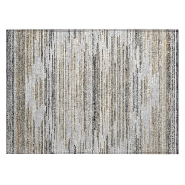Chantille Machine Washable Indoor/Outdoor Abstract ACN2999 Silver 2 ft. x 3 ft. Accent Rug